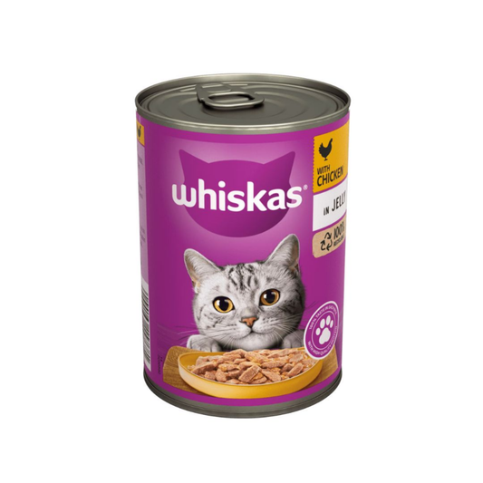 Whiskas Wet Cat Food Jelly Tin Chicken Flavor 400g