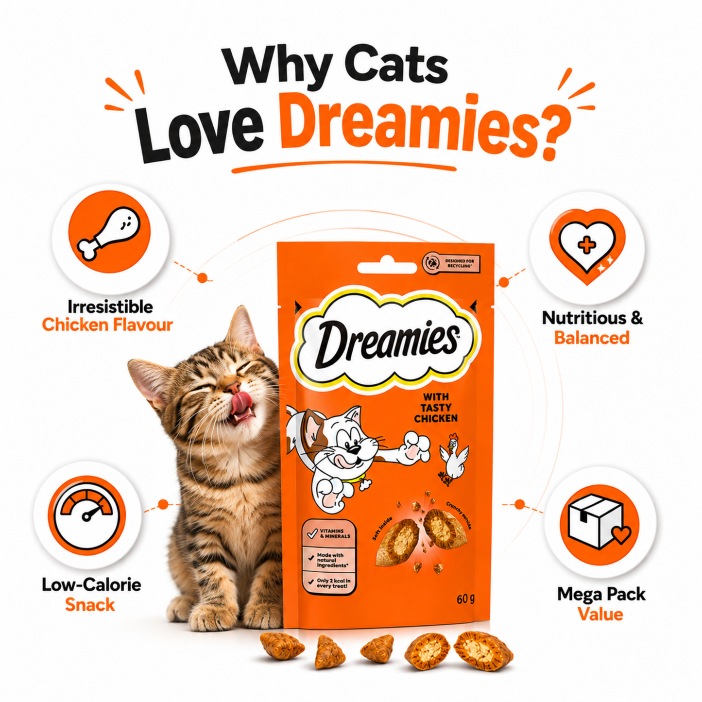 Dreamies Cat Treats Chicken Flavour