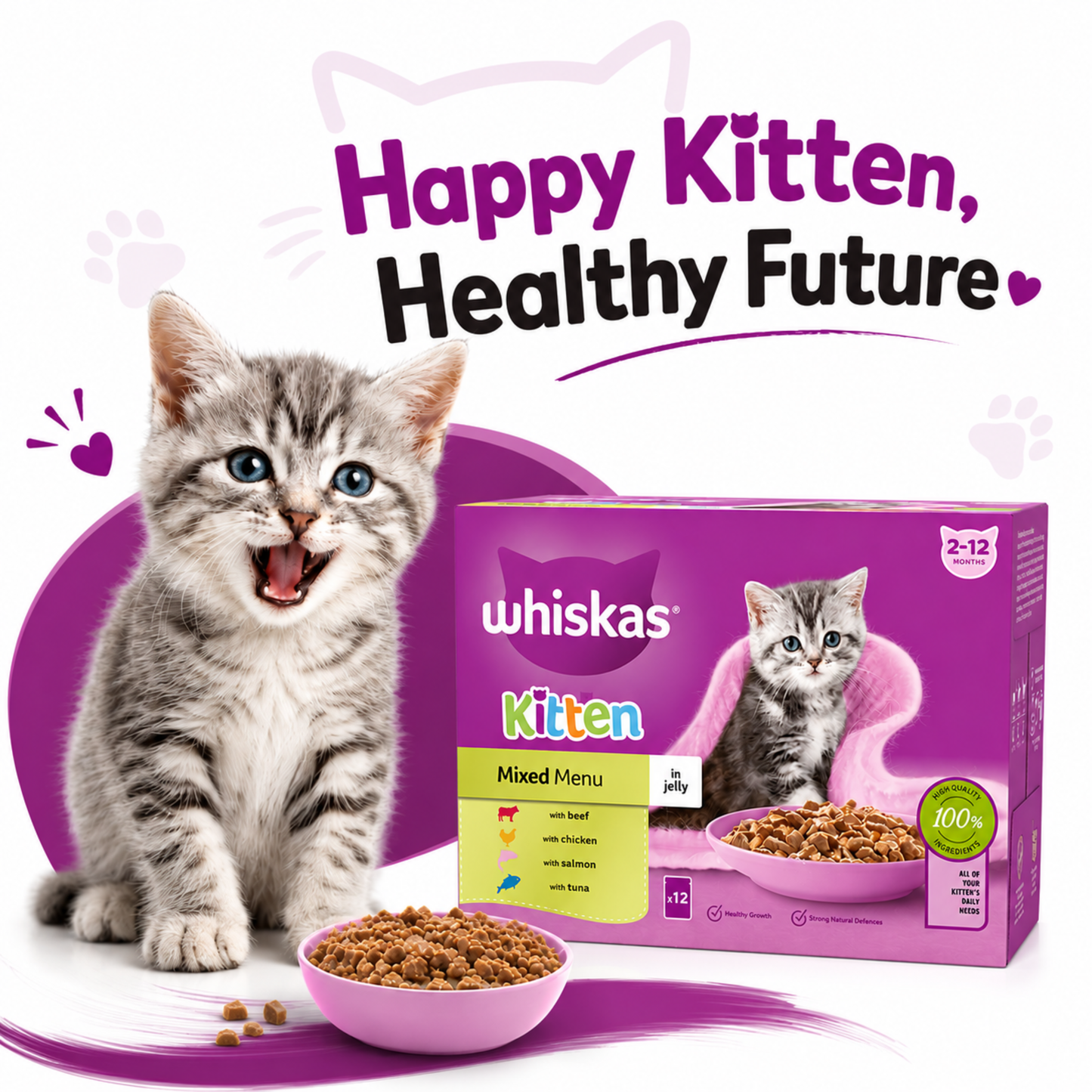 WHISKAS Kitten Wet Cat Food